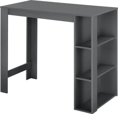 Obrázok produktu pre In And OutdoorMatch Marvin barový stôl - S 3 policami - 120x60x105,5 cm - Tmavo šedá - Moderný dizajn