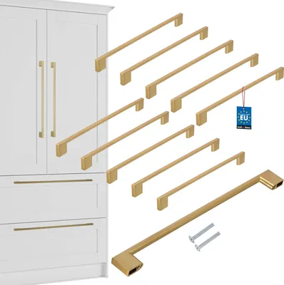 Produktbild von KOTARBAU® 10er Set Möbelgriffe Gold 289 mm Griffe Möbel ZnAl Schrankgriffe Griffe Küchenschränke Küchengriffe Schubladengriffe  Möbelgriffe Küchenschrankgriffe Schranktürgriffe Möbel Stangengriff