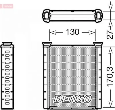 Produktbild von DENSO DRR46001 Wärmetauscher Innenraumheizung Kühler für NISSAN MICRA V (K14)