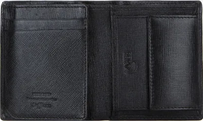 Produktbild von Kleine Herren-Geldbörse von Wittchen aus schwarzem genarbtem Leder