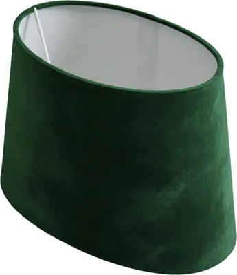 Produktbild von Lampenschirm Samtoptik | Grün | Oval | H15 x B14 X L 23 | Polyester