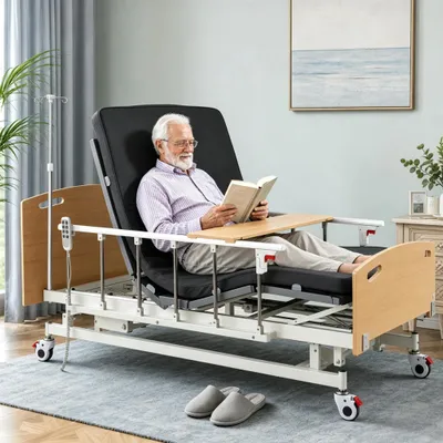 Produktbild von Elektrische Therapieliege höhenverstellbar Behandlungsliege mit Motor, Rücken- und Beinteilverstellung, Physiotherapie Liege für Reha und Therapie