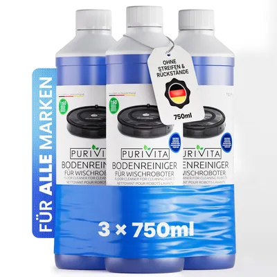 Produktbild von PURIVITA® Wischroboter Bodenreiniger Konzentrat, 3 x 750 ml Frischeduft