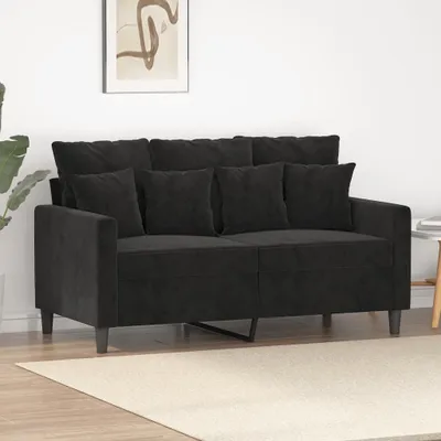 Produktbild von 2-Sitzer-Sofa Schwarz 120 cm Samt 359298