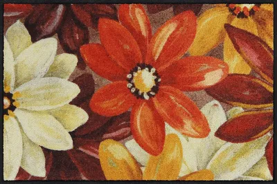 Produktbild von Salonloewe ARTSY BLOSSOM TERRA Fußmatte Wohnmatte 50 x 75 cm