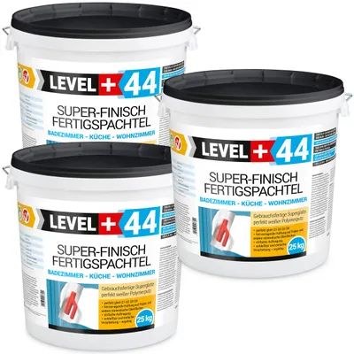 Zdjęcie produktu dla Gładź Polimerowa Śnieżnobiała Gotowa 75kg Łazienka Kuchnia Salon LEVEL Plus 44