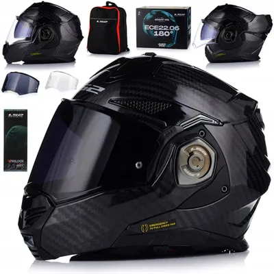 Produktbild von LS2 FF901 Advant X Carbon Motorradhelm mit 180° Kinnteil und Carbonschale | Klapphelm Systemhelm | ECE 22.06 | XS (53-54 cm)