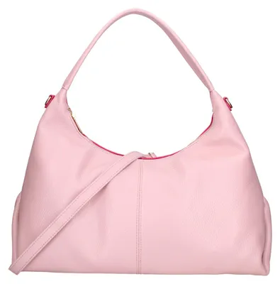 Imagen del producto de Bolso de hombro para mujer, de cuero genuino, con cremallera, correa ajustable, fabricado en Italia