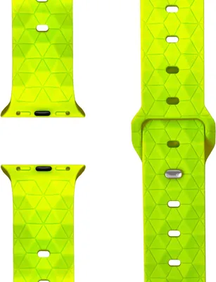 Produktbild von Hexion Armband für Apple Watch Ultra/SE/10/9/8/7/6/5/4/3/2/1, Silikon Loop Sportarmband, 42/44/45/46/49mm - Neon Gelb