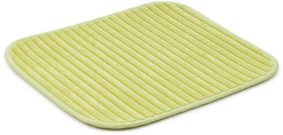 Produktbild von GÖZZE Berlin Cordoptik Badteppich flauschiger saugfähiger rutschsicherer Mikrofaser-Badvorleger Limone Gelbgrün 50 x 70 cm
