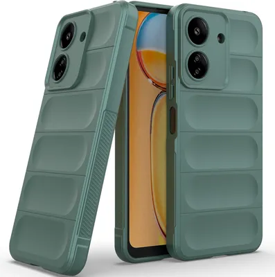 Produktbild von Handyhülle für Xiaomi Redmi 13C /Poco C65 Weich TPU Silikon Stossfest Anti-rutsch Hülle Grün
