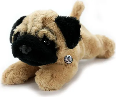 Produktbild von Mops Kuscheltier Hund liegend 20 cm - Plüsch Bulldogge GIZMO