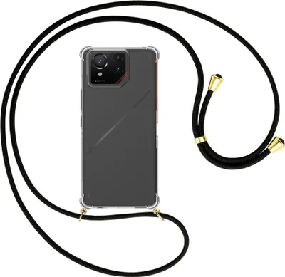 Produktbild von Handykette Backcover-Schutzhülle mit Band (Metall goldfarben) für ASUS ROG Phone 9 - schwarz