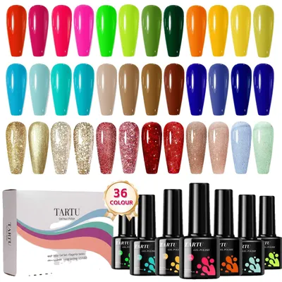 Immagine prodotto di Set di smalti gel, 36 colori, formula semipermanente, TT36008