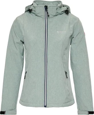 Zdjęcie produktu dla Lekka kurtka softshellowa outdoorowa damska - jasnozielony melanż - rozmiar XL