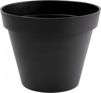 Image de Pot Toscane Anthracite D60 Grand Pot Rond Résistant Pour Extérieur - Eda