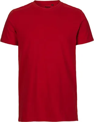 Obrázok produktu pre Neutrálne O61001 | Pánske tričko vo fitted strihu + certifikát GOTS - Farba: červená - Veľkosť: 5XL