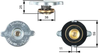 Produktbild von GATES RC122 Kühlerdeckel Kühlmittelbehälter 0,9 Bar 13 PSI für VW LT 28-35 I Kastenwagen (281-363) LT 28-35 I Bus (281-363) LT 40-55 I Kastenwagen