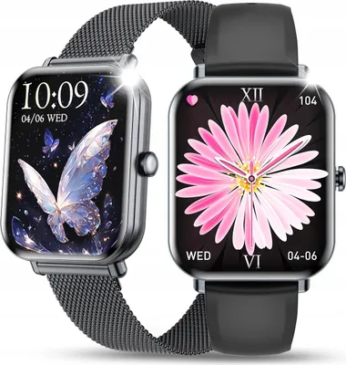 Zdjęcie produktu dla Smartwatch Zegarek Damski Polskie Menu Ciśnienie Rozmowy Puls Sport 2Paski