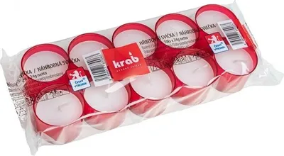 Immagine prodotto di Granchio - candela per cimitero 24 g, ~ 8 h, rosso - 10 pz