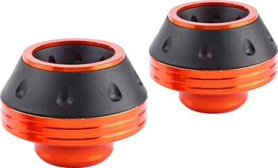 Image de Cavaliers de fourche et de roue en aluminium CNC pour motos, scooters et cyclomoteurs Orange