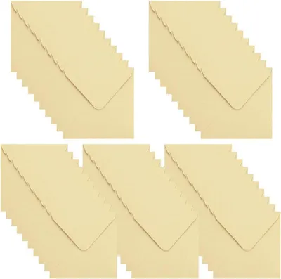 Productafbeelding van Mini enveloppen, papier, 11x11 cm, 50 stuks, geschikt voor uitnodigingen