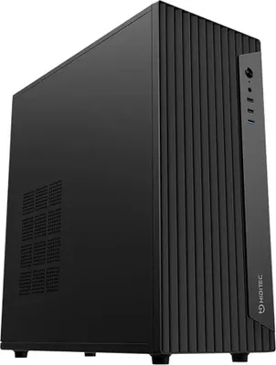 Produktbild von Hiditec Blok, Midi Tower, PC, Schwarz, ATX, ITX, micro ATX, Acrylnitril-Butadien-Styrol (ABS), SPCC, Heimbüro