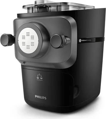 Produktbild von Philips Nudelmaschine Serie 7000,Schwarz,Nudelmaschine,Elektrisch,Nudel Maschine,Pastamaker, 200,00 W,Pasta Maschine,Nudel herstellen,mit Formscheiben