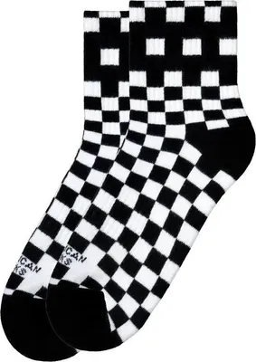 Produktbild von American Socks Checkerboard B/W - Ankle High Brown .
