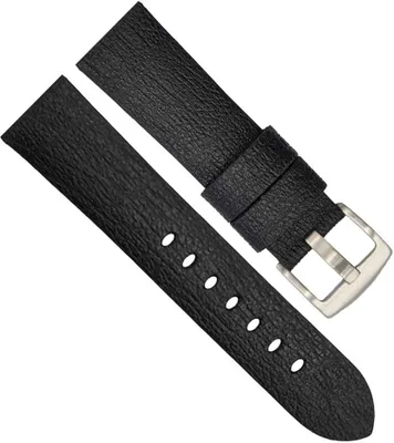 Produktbild von Herzog Vegan Chrono Uhrenarmband schwarz Verlauf Apfelfaser Prägung, Schließe:Silbern, Anstoß:20 mm