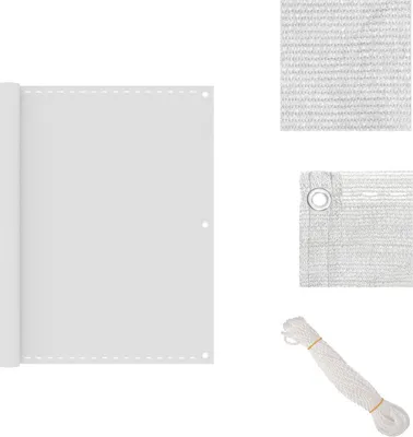 Obrázek produktu pro vidaXL Balkonová zástěna bílá 120x600 cm HDPE - Slunečníky a sluneční clony