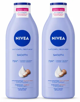 Obrázek produktu pro 2 x Nivea Krémové mléko na tělo s bambuckým máslem pro suchou pokožku - 400 ml - výhodná balení - 2 kusy