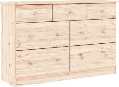 Immagine prodotto di Cassettiera ALTA 112x35x73 cm in Legno Massello di Pino