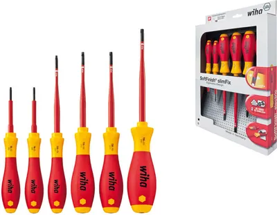 Produktbild von Wiha SoftFinish® electric slimFix TORX®-Schraubendrehersatz, 6-tlg. (3251 K6)