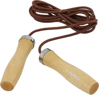Produktbild von Sk07 Springseil Aus Leder + Griffe Aus Holz Hms