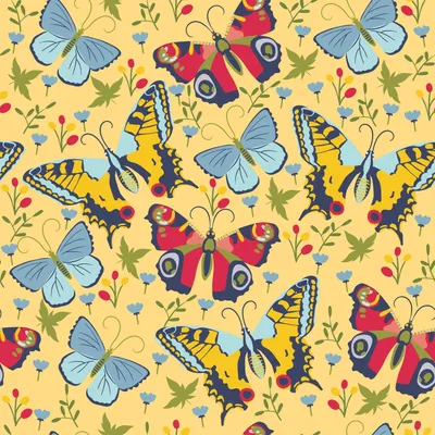 Immagine prodotto di OUTDOOR DECOSTOFFS OXFORD - Motivo farfalle gialle, rosse e blu I DR275