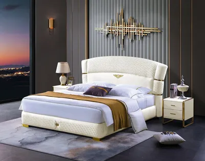 Produktbild von Holz Design Bett Doppel Luxus Ehe Modernes Hotel Gestell Schlaf Zimmer Betten