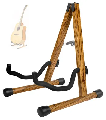 Produktbild von Omgoods – Gitarrenständer aus Holz, verstellbar für verschiedene Instrumente