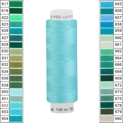 Produktbild von Nähgarn 10 x 100m Unipoly 120 Tex14x2 Universalnähgarn Allzweckgarn Polyester 4v6 Farbwahl, Farbe:652