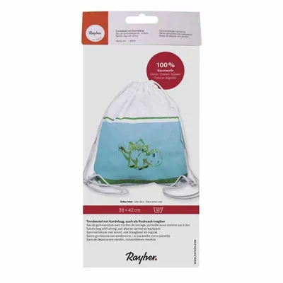 Produktbild von Gymnastasche mit weißer Schnur 42 x 38 cm