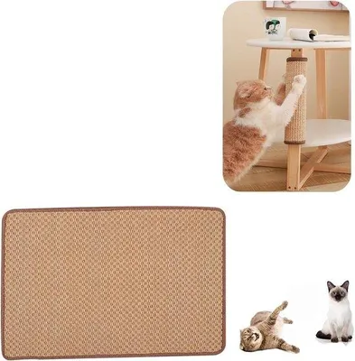 Produktbild von Famanu Krabmatte 2 Stück - 60 x 40 cm, Sisal, für Katzen und Möbel
