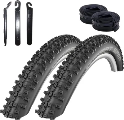 Produktbild von 2 x Schwalbe Smart Sam Fahrradreifen Fahrradmantel 60-584 (27,5 x 2,35") + 2 Schläuche DV19 inkl. 3 Reifenheber