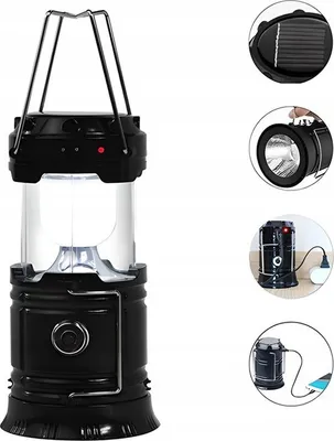 Produktbild von Campinglampe - Notleuchte - Zeltlampe Wiederaufladbar - Mit Powerbank - Solarenergie - Campinglampe - Notbeleuchtung - Außenbeleuchtung