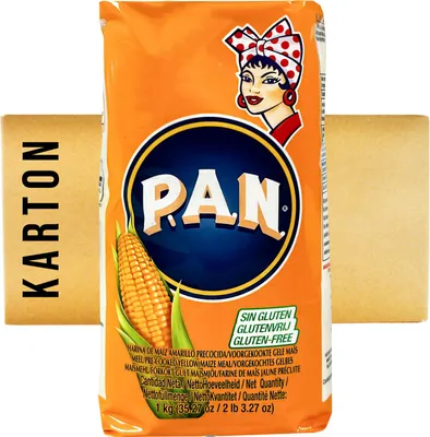 Produktbild von Pan Maismehl Vorgekochtes gelbes Maismehl (orange Verpackung) 10x1kg