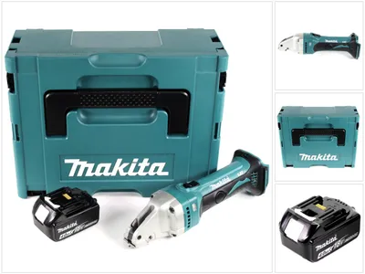 Produktbild von Makita DJS 161 M1J 18 V Li-Ion Akku Blechschere im Makpac + 1 x 4,0 Ah Akku - ohne Ladegerät