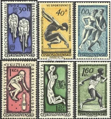Produktbild von Briefmarken Tschechoslowakei 1962 Mi 1315-1320 (kompl.Ausg.) postfrisch Radfernfahrt