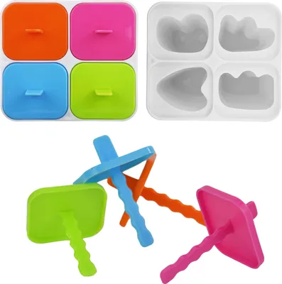Produktbild von Eis am Stiel Formen DIY Eisförmchen Eisformen Stieleisform für 24 x Eis