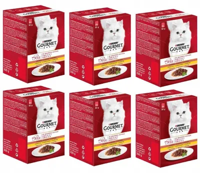 Obrázek produktu pro GOURMET Mon Petit Mix Drobiowy – mokré krmivo pro kočky – 6 x 50 g