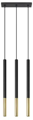 Zdjęcie produktu dla Lampa wisząca MOZAICA 3L czarny/złoto SL.0892 Sollux