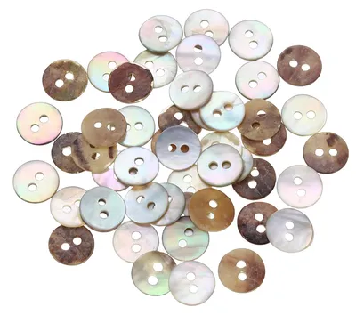 Muschelknöpfe, Perlmutt, 9 mm, 50 Stück, mehrfarbig, DIY-Nähzubehör